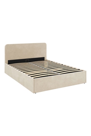 Cama com arrumação e sommier Louise - Bege