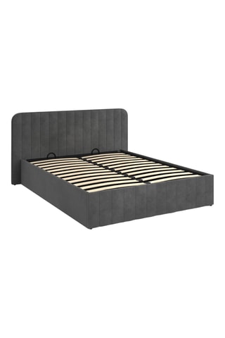 Cama com arrumação Valentina - Cinzento - 160 x 200 cm