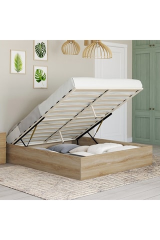 Cama com arrumação e sommier Malta - Área de deitar 140 x 190 cm