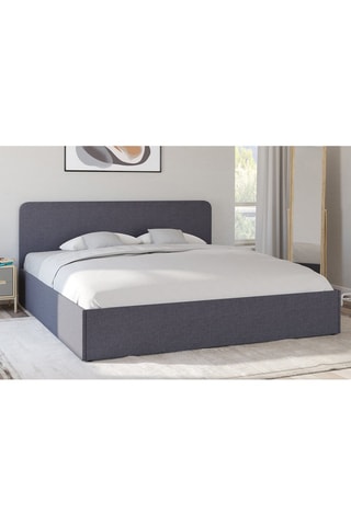 Cama com arrumação com sommier de madeira Louise - Área de deitar 180 x 200 cm