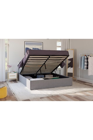 Cama com arrumação e estrado Louise Cinzento