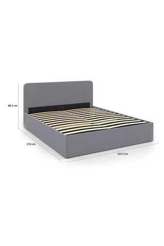 Cama com arrumação e estrado Louise Cinzento