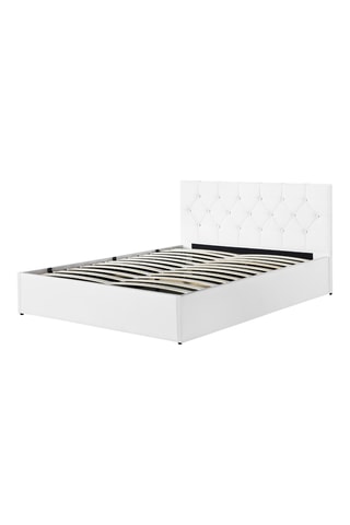 Cama com arrumação e sommier Austin Branco