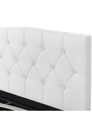 Cama com arrumação e sommier Austin Branco