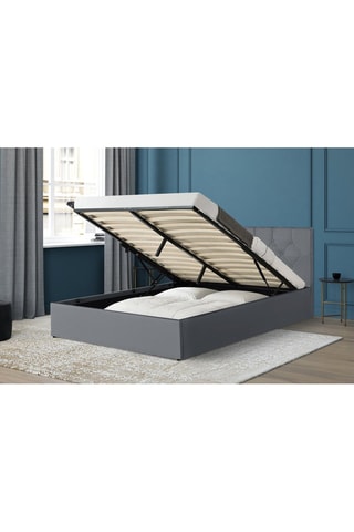 Cama com arrumação e estrado Hannah Cinzento