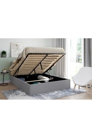 Cama com arrumação e estrado Louise Cinzento