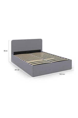 Cama com arrumação e estrado Louise Cinzento