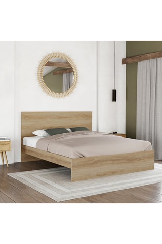 Cama Oklahoma - Imitação de madeira clara