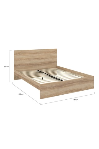 Cama Oklahoma - Imitação de madeira clara