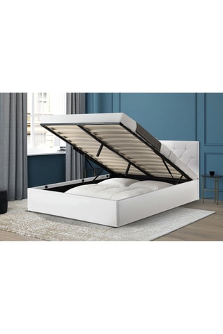 Cama com arrumação e estrado Hannah Branco