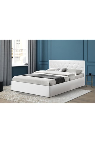 Cama com arrumação e estrado Hannah Branco