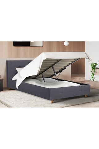 Cama com arrumação e sommier Luléa - Antracite