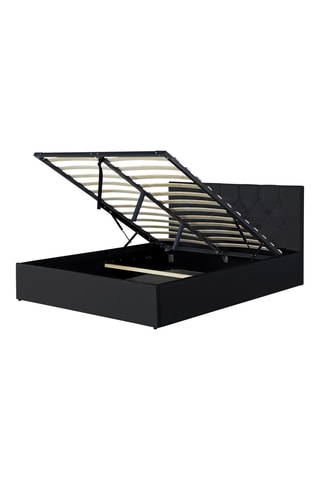 Cama com arrumação e sommier Hannah - Preto