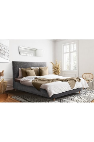 Cama com arrumação e sommier Luléa - Antracite