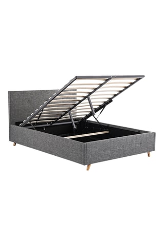 Cama com arrumação e sommier Luléa - Antracite