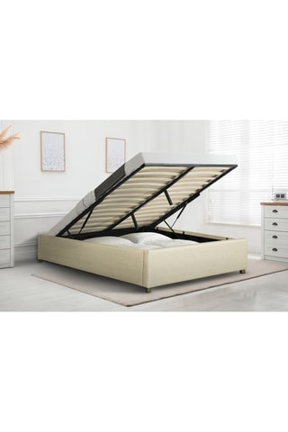 Cama com arrumação e estrado Otto Bege