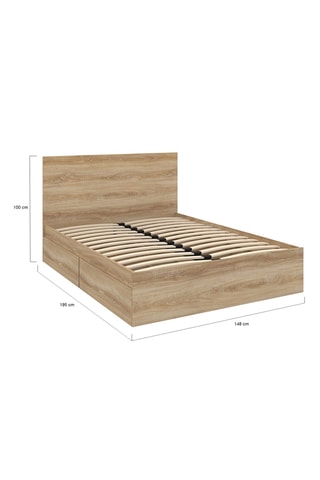 Cama com sommier Oklahoma - Área de deitar 140 x 190 cm