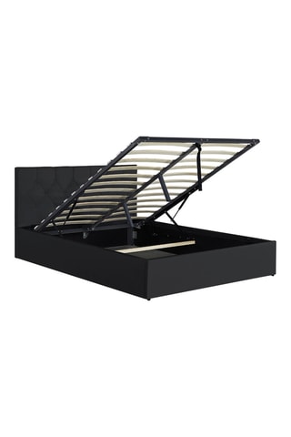 Cama com arrumação com sommier Austin Preto
