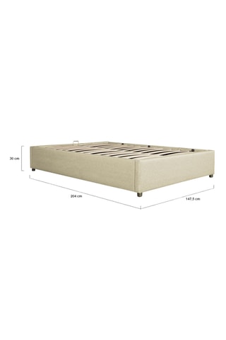 Cama com arrumação com sommier Otto - Área de deitar 140 x 190 cm