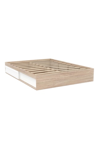 Estrutura de cama Orem com estrato e arrumação integrada - 140 x 190 cm