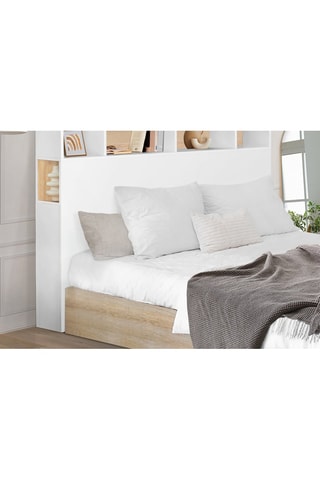 Cabeceira de cama - Branco e natural