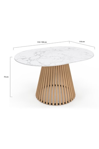 Mesa extensível Camélia - 110/150 x 75 x 110 cm