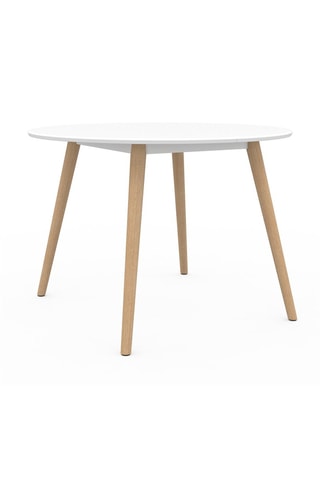 Mesa de jantar Stacy - Branco e natural