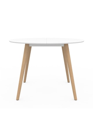 Mesa de jantar Stacy - Branco e natural