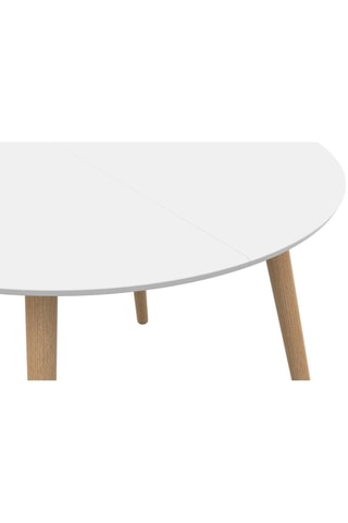 Mesa de jantar Stacy - Branco e natural