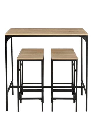 Mesa de bar e 4 bancos de bar Pharell - 100 x 60 x 95 cm e 32 x 32 x 67 cm