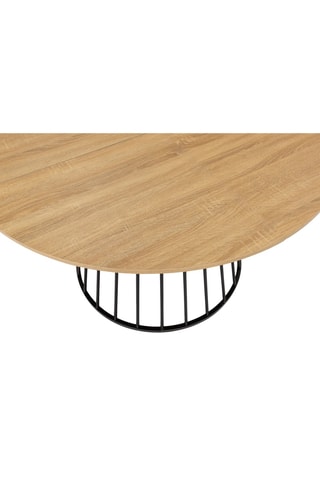 Mesa de jantar Adelle - Imitação de madeira e preto