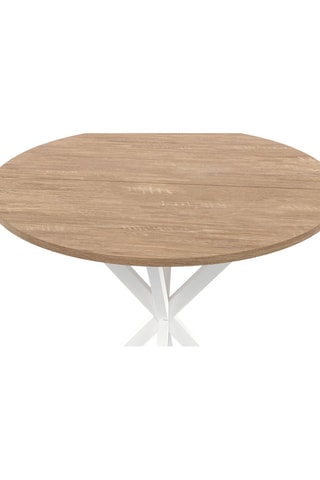 Mesa Soline - Imitação madeira e branco