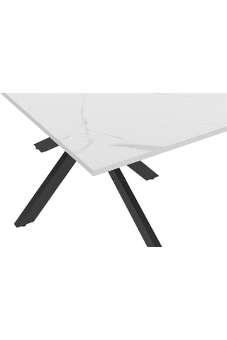 Mesa de refeição Glam - Imitação de mármore e preto