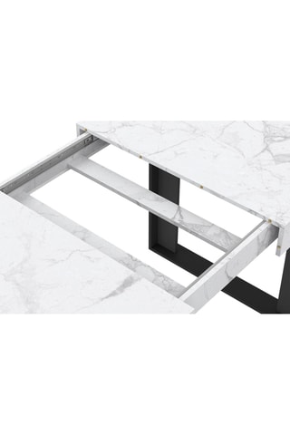 Mesa extensível Brixton - Branco e preto