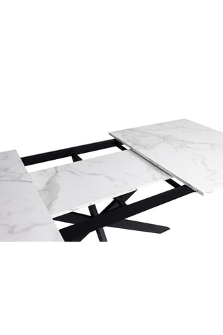 Mesa extensível Glam - Branco e preto
