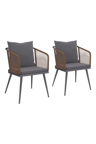 2 cadeiras de jardim Florida - 55,5 x 76 x 54,5 cm
