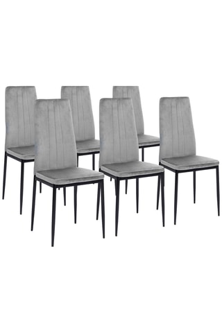 6 cadeiras Jade - 39 x 96 x 41,5 cm - Revestimento em veludo