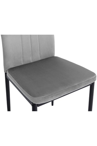 6 cadeiras Jade - 39 x 96 x 41,5 cm - Revestimento em veludo