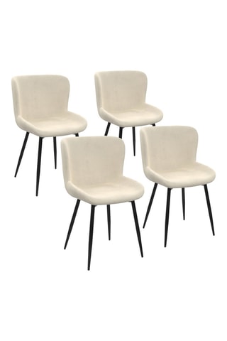 4 cadeiras Taylor - 49 x 81,5 x 56 cm - Revestimento em veludo
