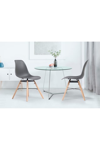 2 cadeiras Arkken - Pés em faia - 46 x 45 x 81,5 cm