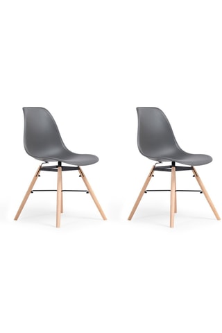 2 cadeiras Arkken - Pés em faia - 46 x 45 x 81,5 cm