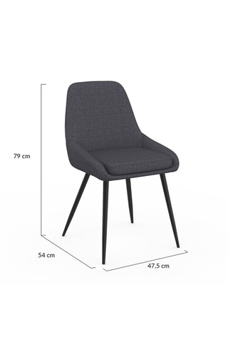2 cadeiras Ornella - 47,5 x 79 x 54 cm