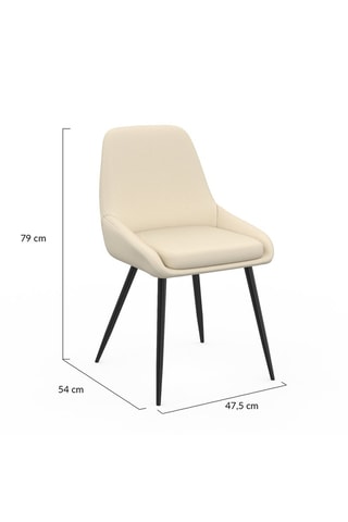 4 cadeiras Ornella - 47,5 x 39 x 39 cm