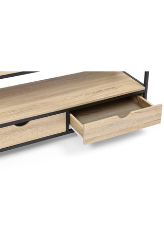 Móvel de TV com 2 gavetas Manufacture - Natural e preto