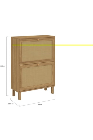 Sapateira Erin 2 batentes - 60 x 23,5 x 83,5 cm