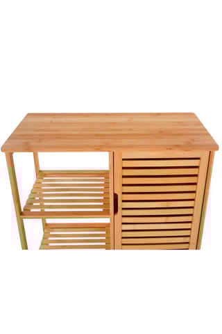 Móvel casa de banho 1 porta Maya - Estrutura em bambu - 66 x 33 x 87 cm