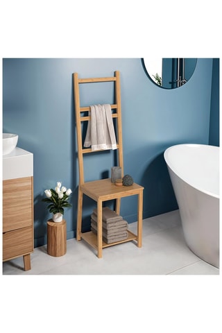 Suporte para toalhas em bambu de 4 níveis Maya - Natural