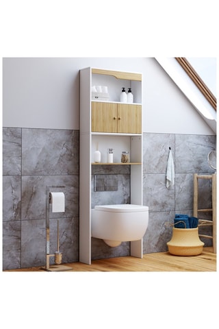 Móvel WC 2 portas - 58 x 19,5 x 178 cm