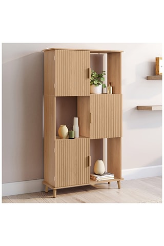 Estante Faustine 3 portas - 80 x 30 x 143 cm 