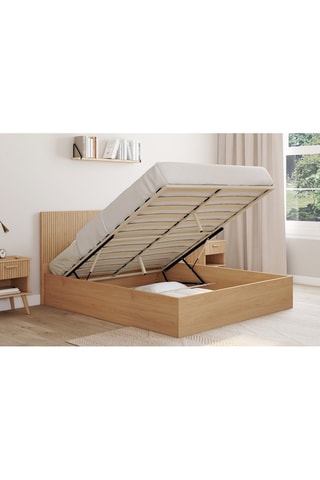 Cama com arrumação e sommier Faustine - Área de deitar 140 x 190 cm